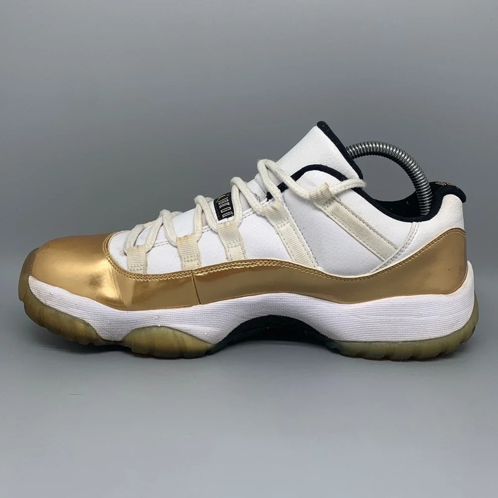 Jordan 11 Retro Low Closing Ceremony Gold Basketball Shoes 528895-103 Men's Sz 9